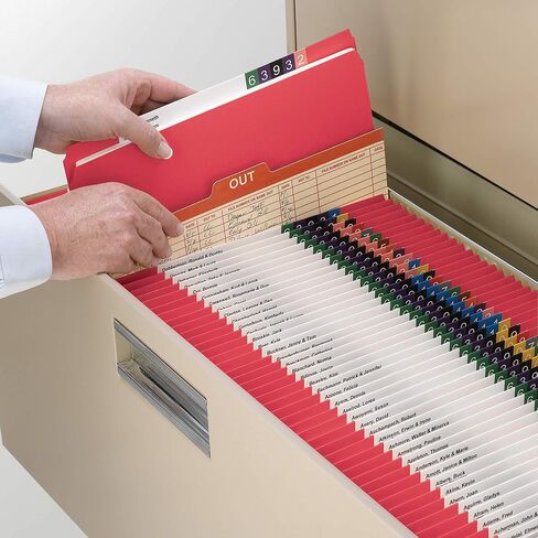 Smead File Folder, Straight-Cut Tab, Letter Size, Blue, 100 per Box (10935) in Saudi Arabia