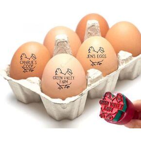Personalized Egg Stamp, Custom Rubber Chicken Egg Label Stamp Mini Farm Fresh Eggs Stamp in Saudi Arabia