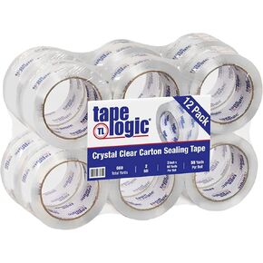 Tape Logic Heavy Duty Packing Tape 2 inch x 55 Yds, 1.6 Mil - 6 Rolls | Hot Melt Clear Packaging Tape for Shipping Boxes, Moving, Home or Office Use