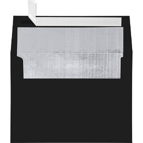 مظاريف دعوة مبطنة بورق الألمنيوم مقاس A7 من LUXPaper | قشر واضغط | 5 1/4 بوصة × 7 1/4 بوصة | أبيض مع بطانة لوكس حمراء | 60 رطل. نص | 50 الكمية in Kuwait