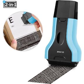 Miseyo 2 in 1 Identity Theft Protection Roller Stamp with Thermal Paper Correction Fluid - Blue in Kuwait