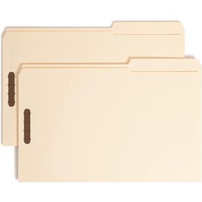 Smead Fastener File Folder, 1 Fastener, Reinforced 1/3-Cut Tab, Legal Size, Manila, 50 per Box (19534)