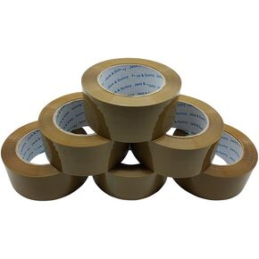 Brown Silent Packing Tape - 1.88Inch Low Noise Brown Tape Refill Rolls - 66Yards Heavy Duty Shipping Tape for Packaging, Carton Sealing, Moving and Storage, Small Online Business (6 Rolls) in Kuwait