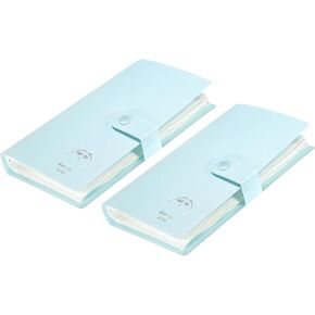 YOKIVE 2 Pcs Business Card Holders, Pocket Business Card Case Portable Plastic Keep Card Tidy, Great for Office, Home (Light Blue, 7.56-Inch) in Kuwait