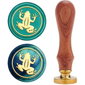 CRASPIRE Mushroom Wax Seal Stamp Vintage Mushroom Sealing Wax Stamps with Wooden Handle 25mm Retro Removable Brass Head for Wedding Invitations Envelopes Christmas Thanksgiving Xmas Gift Wrap in Saudi Arabia