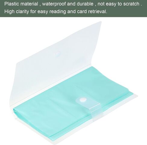 YOKIVE 2 Pcs Business Card Holder, Pocket Business Card Case Portable Plastic Keep Card Tidy, Great for Office, Home (Green, 7.56-Inch) in Saudi Arabia