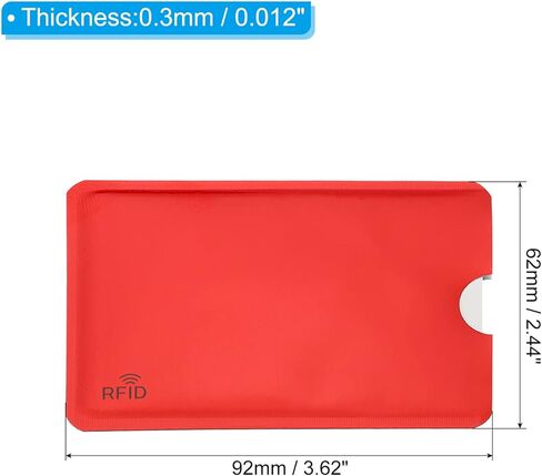 أكمام حجب PATIKIL RFID، 10 قطع من الألومنيوم لمنع سرقة الهوية وبطاقات الائتمان وحوامل حماية آمنة لمحفظة NFC، 5 ألوان in Kuwait