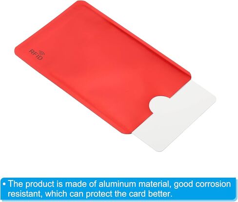 أكمام حجب PATIKIL RFID، 10 قطع من الألومنيوم لمنع سرقة الهوية وبطاقات الائتمان وحوامل حماية آمنة لمحفظة NFC، 5 ألوان in Kuwait