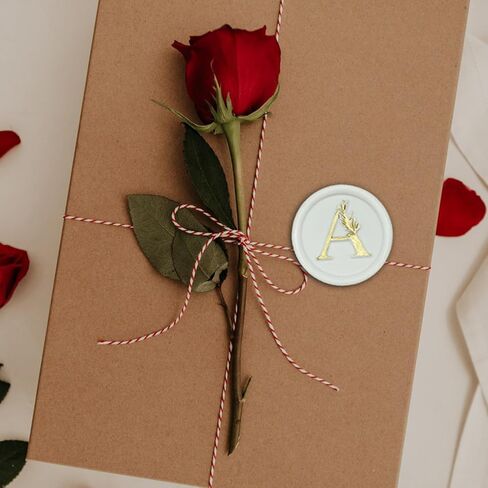25Pcs Wax Seal Stickers Handmade Vintage Botanical Leaves Adhesive Letter Wax Stickers for Wedding Party Invitations, Envelope, Gift Wrap, Christmas(Initial Q, Gold) in Saudi Arabia