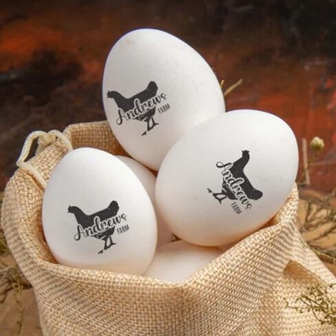 Personalized Egg Stamp, Custom Rubber Chicken Egg Label Stamp Mini Farm Fresh Eggs Stamp in Saudi Arabia