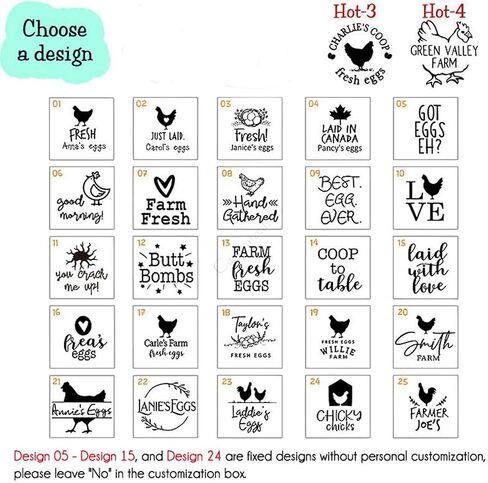 Personalized Egg Stamp, Custom Rubber Chicken Egg Label Stamp Mini Farm Fresh Eggs Stamp in Saudi Arabia