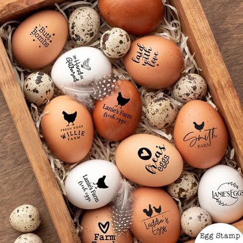 Personalized Egg Stamp, Custom Rubber Chicken Egg Label Stamp Mini Farm Fresh Eggs Stamp in Saudi Arabia