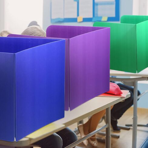 تيلينغ فواصل مكتب للخصوصية للطلاب، فواصل بلاستيكية للدراسة، فواصل خصوصية سهلة التنظيف، تحافظ على اعينهم في اختباراتهم الخاصة، مجلدات الفصول الدراسية ومستلزمات المعلمين، 36 قطعة in Kuwait