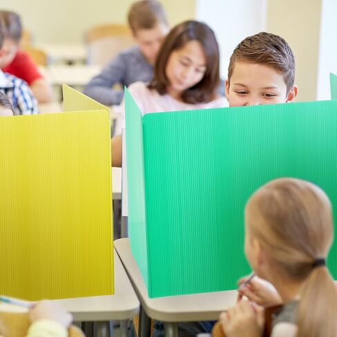 تيلينغ فواصل مكتب للخصوصية للطلاب، فواصل بلاستيكية للدراسة، فواصل خصوصية سهلة التنظيف، تحافظ على اعينهم في اختباراتهم الخاصة، مجلدات الفصول الدراسية ومستلزمات المعلمين، 36 قطعة in Kuwait