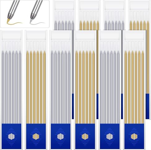 Spakon 60 Pieces 2.8mm Lead Refill Pica Carpenter Construction Ox Mechanical Pencils Lead Refills Pica Dry Pencil for Writing Drawing Drafting Carpenter Marker Woodworking(Black) in Saudi Arabia
