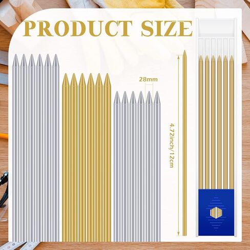 Spakon 60 Pieces 2.8mm Lead Refill Pica Carpenter Construction Ox Mechanical Pencils Lead Refills Pica Dry Pencil for Writing Drawing Drafting Carpenter Marker Woodworking(Black) in Saudi Arabia