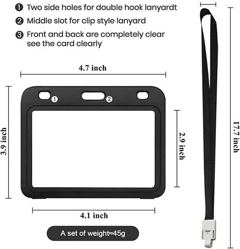 Card Protector,4 X 3 inches Waterproof Plastic Card Holder Keeps Your Name Tag, Key Card, Driver’s License, or Badgecard Protector .3PCS in Saudi Arabia