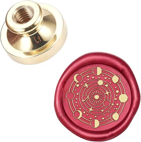 craspire الشمع ختم ختم القلب قفل نمط ختم ختم النحاس الأختام 30mm الرجعية القابلة للإزالة النحاس ختم الرأس مع مقبض خشبي للأظرف رسالة دعوات بطاقات الزفاف هدية حزمة in Kuwait