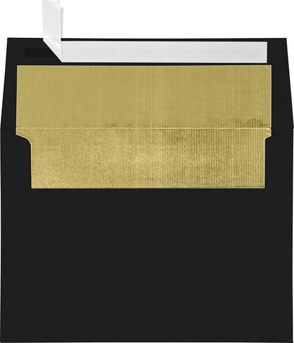 مظاريف دعوة مبطنة بورق الألمنيوم مقاس A7 من LUXPaper | قشر واضغط | 5 1/4 بوصة × 7 1/4 بوصة | أبيض مع بطانة لوكس حمراء | 60 رطل. نص | 50 الكمية in Kuwait
