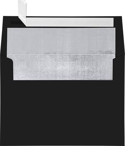 مظاريف دعوة مبطنة بورق الألمنيوم مقاس A7 من LUXPaper | قشر واضغط | 5 1/4 بوصة × 7 1/4 بوصة | أبيض مع بطانة لوكس حمراء | 60 رطل. نص | 50 الكمية in Kuwait