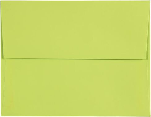 JAM PAPER #10 مظاريف ملونة للأعمال - 4 1/8 × 9 1/2 - أخضر ليموني فائق - 50/عبوة in Kuwait