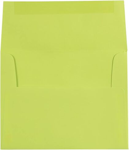 JAM PAPER #10 مظاريف ملونة للأعمال - 4 1/8 × 9 1/2 - أخضر ليموني فائق - 50/عبوة in Kuwait