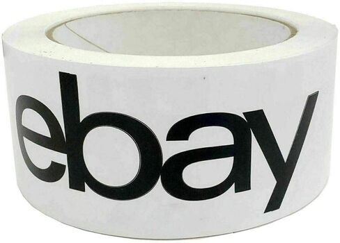 Prinko Ebay 2-mil Packaging Shipping Tape, 2 inch x 75 Yards, for Moving, Shipping and Packing, Black& White, 1 roll in Kuwait