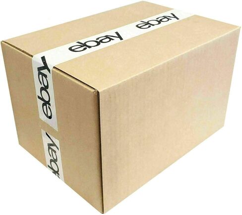 Prinko Ebay 2-mil Packaging Shipping Tape, 2 inch x 75 Yards, for Moving, Shipping and Packing, Black& White, 1 roll in Kuwait