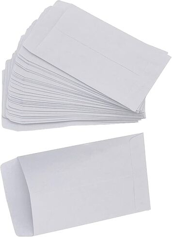 Small Envelopes, Cash Coin Money Envelopes 100 Pack Mini Seed Packet Tip White Envelope for Packing Small Parts Coins Notes Beads (2.4 x 3.9 inches) in Saudi Arabia