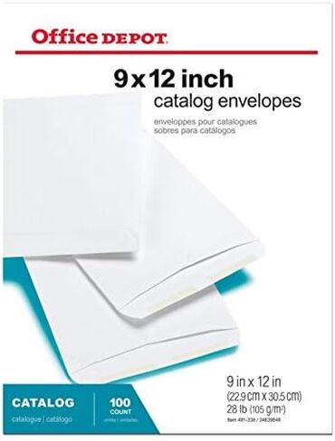 Office Depot Catalog Envelopes, 9in. x 12in., White, Box Of 100, OM96570 in Saudi Arabia
