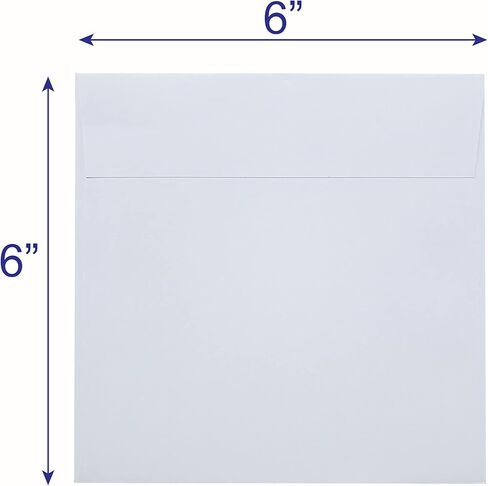WINPAQ 6 x 6 Square Envelope, 70lb White, Peel and Seal (100 counts/Pack) – Perfect for Invitation, Photo & Birthday Card in Kuwait