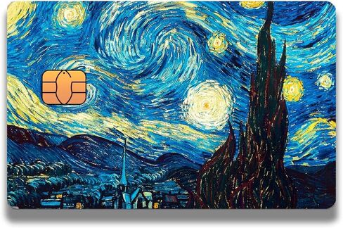 Credit and Debit Card Sticker Film, Van Gogh Starry Night, Ultra Resistant - Lupe World in Saudi Arabia