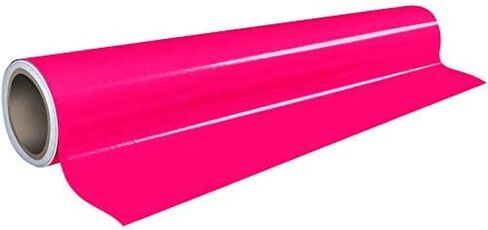 VViViD DECO65 Neon Fluorescent Glow in The Dark Hot Pink 12" x 4ft with 12"x 12" Transfer Paper Sheet in Saudi Arabia