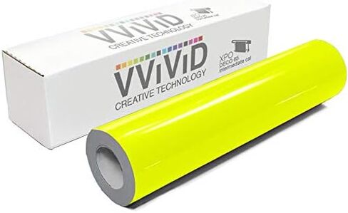 VViViD DECO65 Neon Fluorescent Glow in The Dark Hot Pink 12" x 4ft with 12"x 12" Transfer Paper Sheet in Saudi Arabia