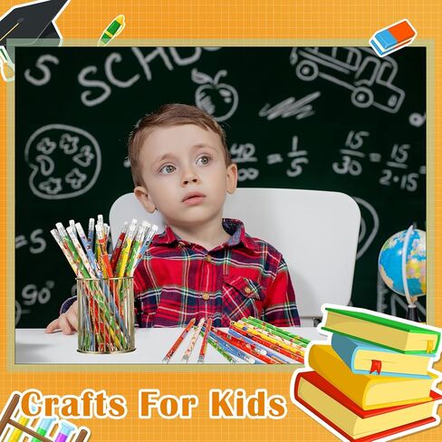 48 Pcs Welcome Back to School Pencils First Day of School Pencils with Eraser Fun Holiday Pencils Motivational Cute Pencils for Children Students School Elements Stationery Party Reward Supplies in Saudi Arabia