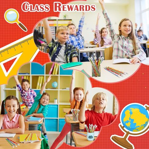 48 Pcs Welcome Back to School Pencils First Day of School Pencils with Eraser Fun Holiday Pencils Motivational Cute Pencils for Children Students School Elements Stationery Party Reward Supplies in Saudi Arabia