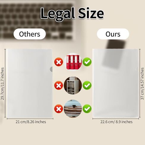 حافظة مستندات بلاستيكية شفافة بحجم قانوني من 24 قطعة، جيب امن للمشروع، جيوب شفافة من البولي للمشروع، حافظة بلاستيكية من النوع L، منظم ملفات للمنزل والمدرسة والمكتب in Saudi Arabia