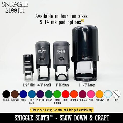 Sad Panda Face Self-Inking Rubber Stamp Ink Stamper for Stamping Crafting Planners - 1 Inch Medium - Black Ink in Saudi Arabia