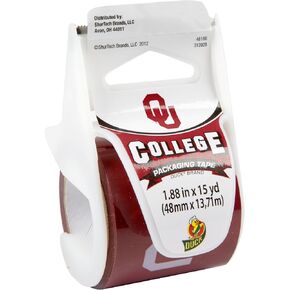 Duck Brand College Printed Packaging Tape with Dispenser, Missouri, 1.88-Inch x 15-Yard Roll (283775)