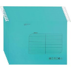 25 Pack Hanging File Folder, A4 Suspension Files Holder, Filing Cabinet Suspension File with Tab and Label for School Home Office, Black