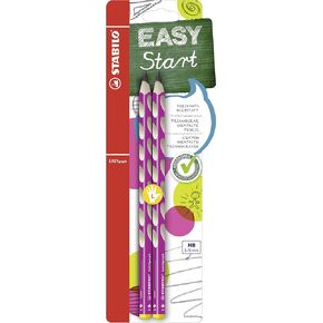STABILO EASYgraph Handwriting Pencil Left Handed - Blue Pack of 2
