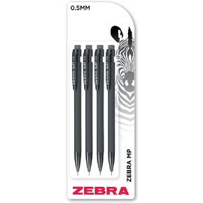 Zebra MP Mechanical Pencil - 0.5mm Fine Nib - Graphite Lead - Black Barrel - Blister Pack of 12 in Saudi Arabia