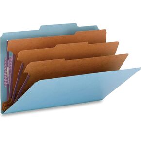 Smead Pressboard Classification File Folder with SafeSHIELD Fasteners, 3 Dividers, 3" Expansion, Legal Size, Yellow, 10 per Box (19098) (Pack of 1) in Saudi Arabia