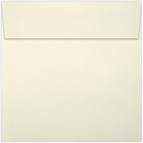 LUXPaper 7 x 7 Square Envelopes in 70 lb. Natural for 6 3/4" x 6 3/4" Cards, Mailing Wedding Invitations, Business Event Invites, and Thank You Notes, 50 Pack (Off-White) in Kuwait