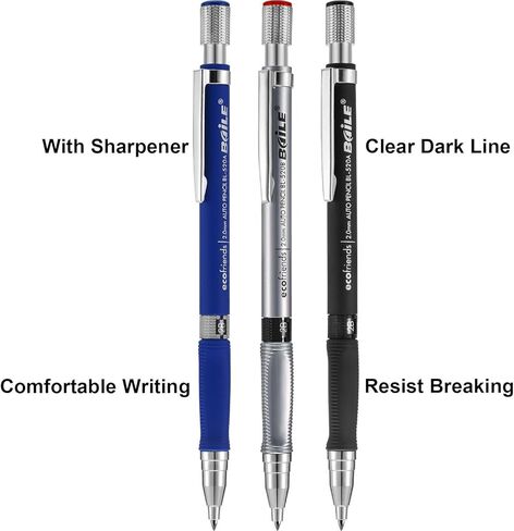 6 أقلام رصاص ميكانيكية 2.0 مم من إكسلفو مع 6 علب لإعادة التعبئة من الرصاص، اللون والأسود للرسم، والنجار، والكتابة، والحرفية، والرسم الفني in Kuwait