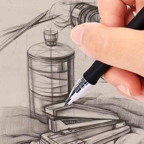 6 أقلام رصاص ميكانيكية 2.0 مم من إكسلفو مع 6 علب لإعادة التعبئة من الرصاص، اللون والأسود للرسم، والنجار، والكتابة، والحرفية، والرسم الفني in Kuwait