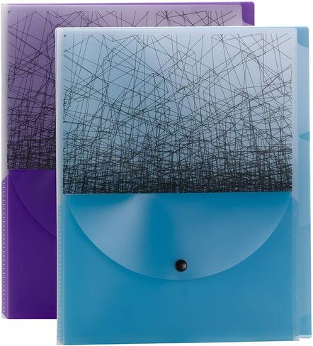 Smead Poly Three-Divider Travel Organizer File, 1/3-Cut Tab, Letter Size, Assorted Colors, 2 per Pack (85735) in Saudi Arabia