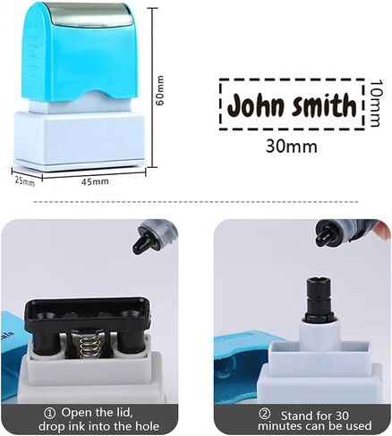 Personalized Name Stamp Letter Teacher Leader Signature Child Cloths Contract Selfing-Inking Stamp Business Stamps in Saudi Arabia