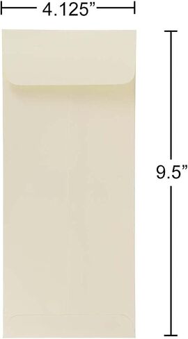 JAM PAPER #10 Policy Business Strathmore Envelopes - 4 1/8 x 9 1/2 - Bright White Wove - 50/Pack in Kuwait