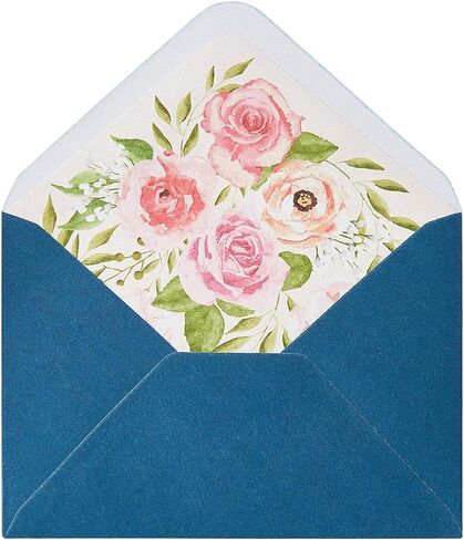 Floral Envelopes for Invitations and Greeting Cards (Blue, 3 x 5 in, 50-Pack) in Saudi Arabia